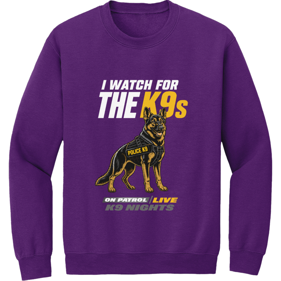 I Watch For The K9s Heavy Blend Crewneck Sweatshirt