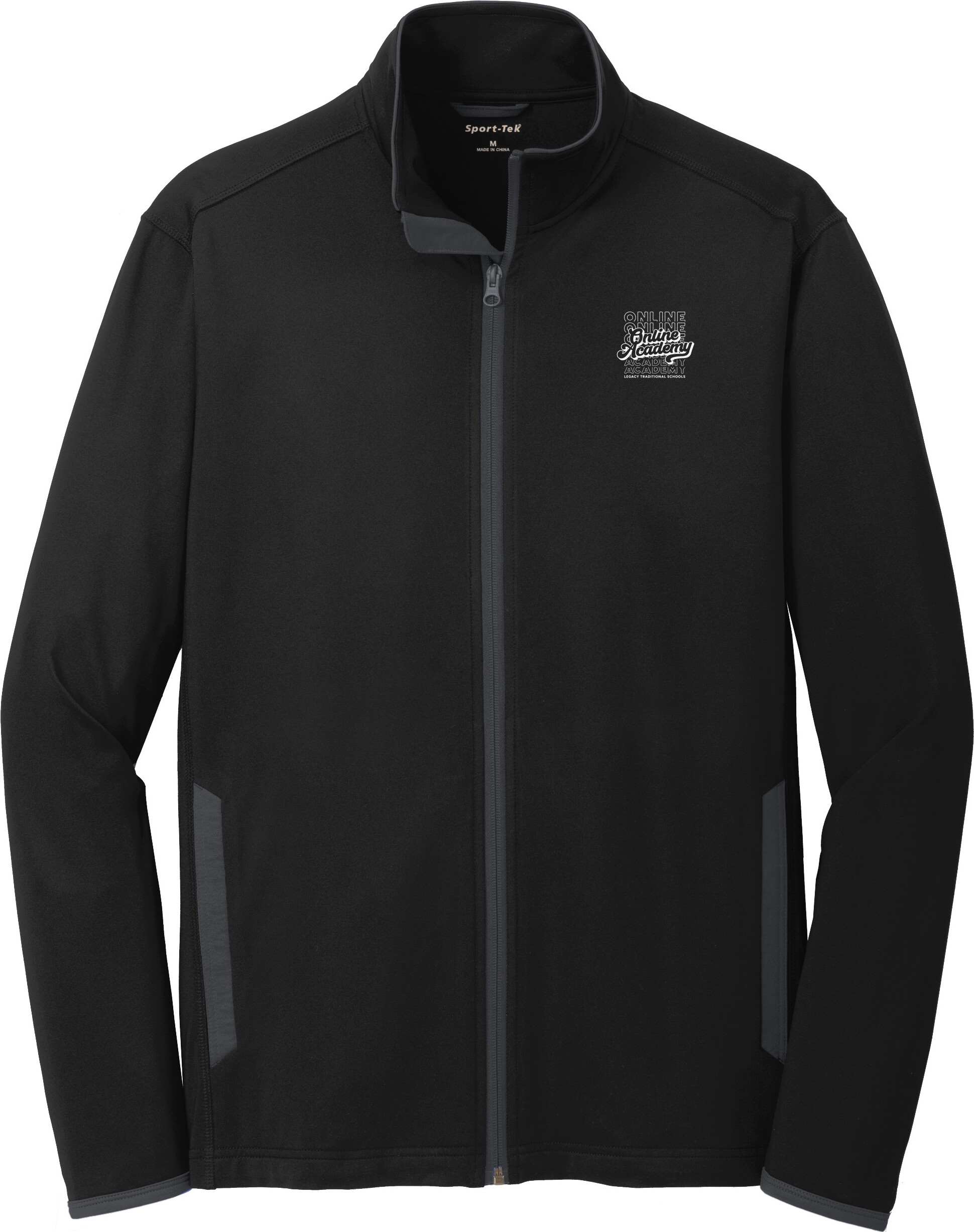 Stretch Contrast Full-Zip Jacket