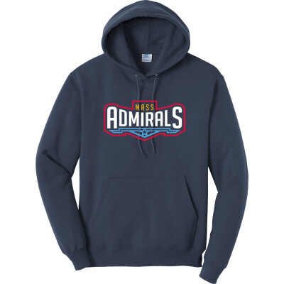 Mass Admirals Text Logo Core Fleece Pullover Hooded Sweatshirt