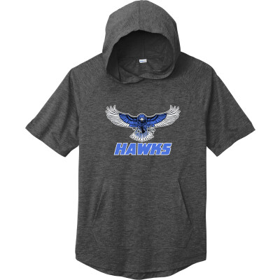Tri-Blend Wicking Short Sleeve Hoodie