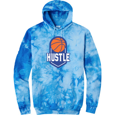 Hustle Basketball Adult Tie-Dye Pullover Hoodie