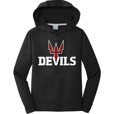 Devils Youth Performance Fleece Pullover Hooded Sweatshirt