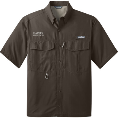 EDDIE BAUER Men's Short Sleeve Performance Fishing Shirt (EMB)