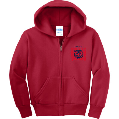 Youth Core Fleece Full-Zip Hooded Sweatshirt