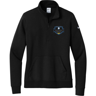 Nike Women's Club Fleece Sleeve Swoosh 1/2-Zip