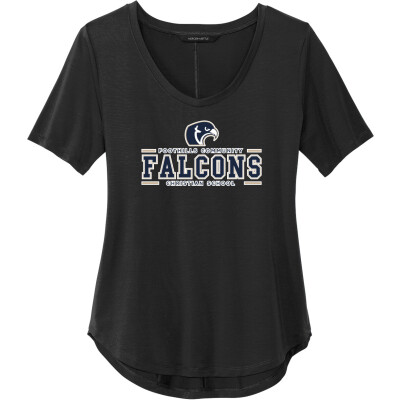Women's Stretch Jersey Relaxed Scoop Tee