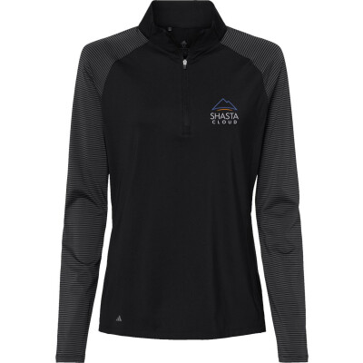 Adidas Women's Stripe Block Quarter-Zip Pullover