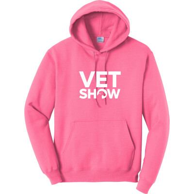 Core Fleece Pullover Hooded Sweatshirt - Vet Show (NEON PINK) (Full Front)