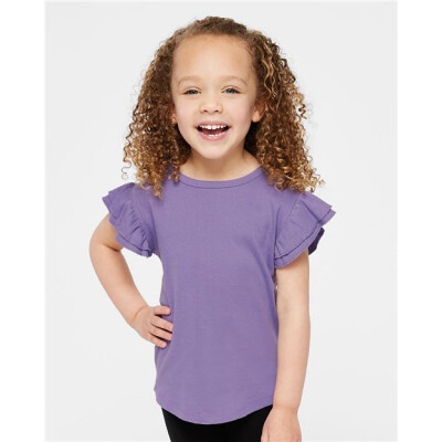 RABBIT SKINS Toddler Flutter Sleve Tee - RS3339 (DTF)
