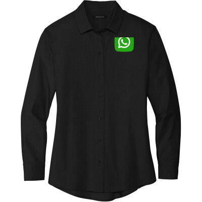 MERCER+METTLE Women's Stretch Crepe 3/4 Sleeve Blouse (EMB)