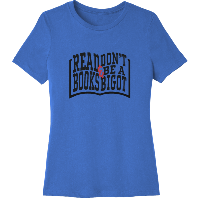 Books Not Bigots (black text) - Women's Relaxed Jersey Short Sleeve Tee