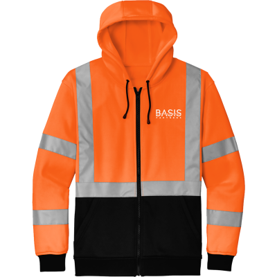 ANSI 107 Class 3 Heavy-Duty Fleece Full-Zip Hoodie