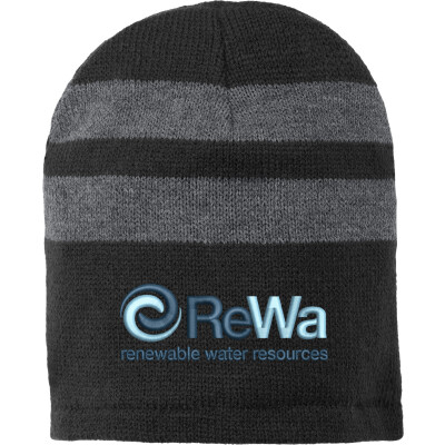 Fleece-Lined Striped Beanie Cap