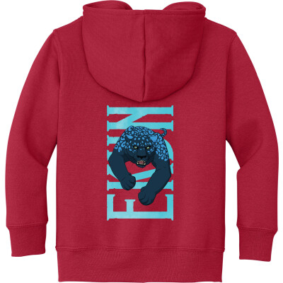 Ekun Hero Pose  Toddler Fleece Full-Zip Hoodie