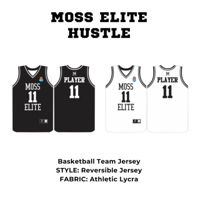 Moss Elite Hustle Basketball Uniform Jersey (Reversible)