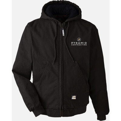 Berne Men's Highland Washed Cotton Duck Hooded Jacket (EMB)