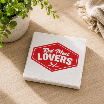 RED MEAT LOVERS Soapstone Coasters - Set of 4