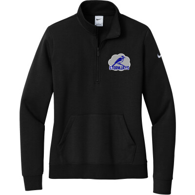 Nike Women's Club Fleece Sleeve Swoosh 1/2-Zip