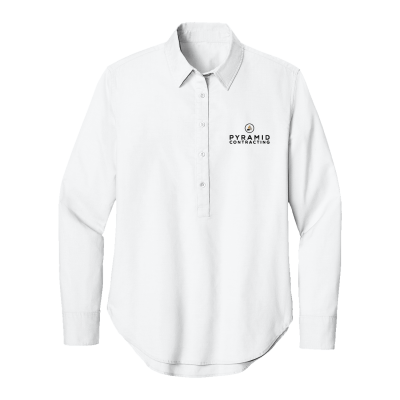 Mercer & Mettle Women's Long Sleeve Modern Oxford Shirt (EMB)