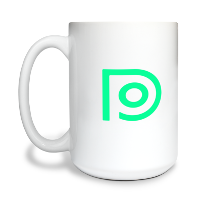 15 oz White Ceramic Mug