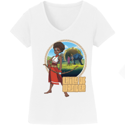 Iyanu Child of Wonder Women's Cotton V-Neck Tee