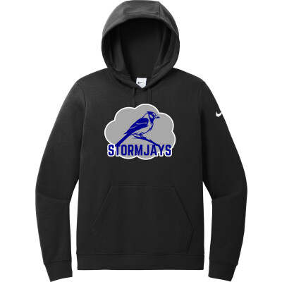 Nike Women's Club Fleece Sleeve Swoosh Pullover Hoodie