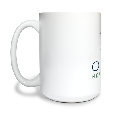 15 oz White Ceramic Mug