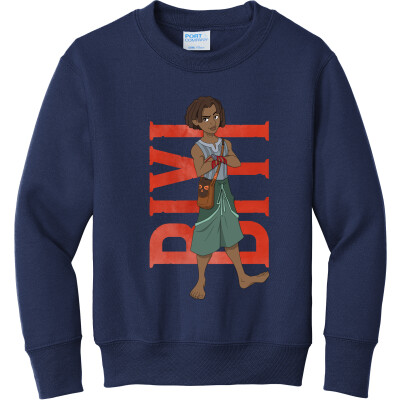 Biyi Hero Pose Youth Fleece Crewneck