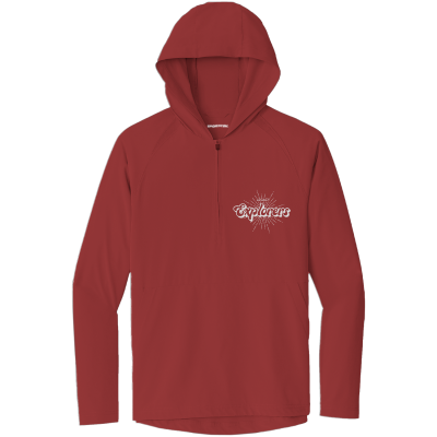 Repeat 1/2-Zip Long Sleeve Hooded Jacket