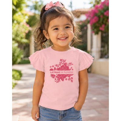 LATINA IN POWER Toddler Flutter Sleeve Tee