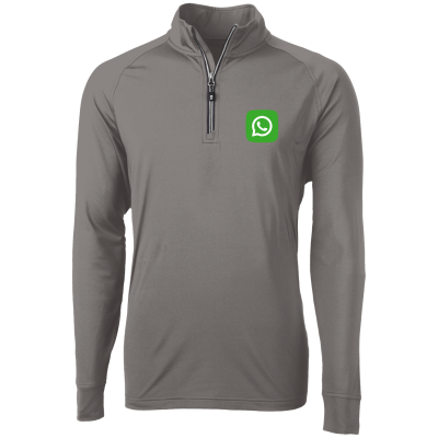 CUTTER & BUCK Men's Adapt Eco Knit Stretch Recycled Quarter Zip Pullover (EMB)