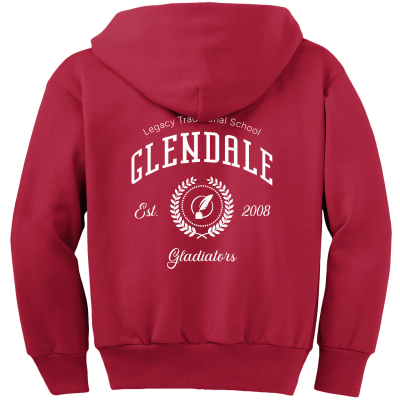 Youth Core Fleece Full-Zip Hooded Sweatshirt