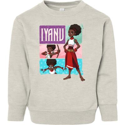 Iyanu (Tiles)Toddler Fleece Crewneck Sweatshirt