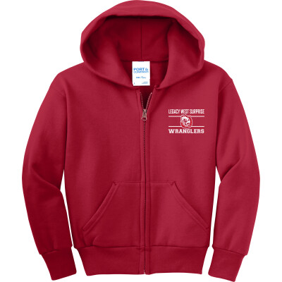 Youth Core Fleece Full-Zip Hooded Sweatshirt