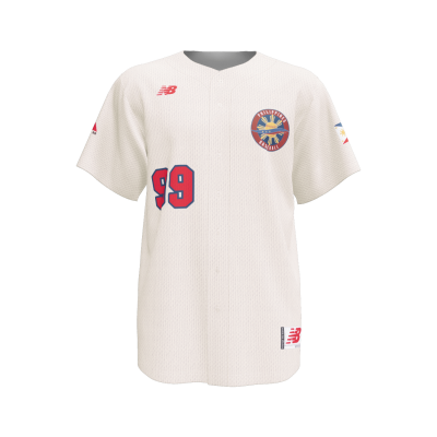 New Balance Adult Full Button Adversary Baseball Jersey - Cream