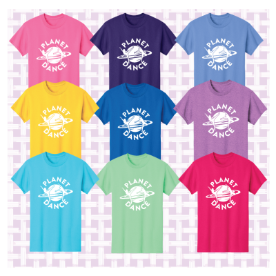 Youth Assorted Colors Planet Dance Logo T-Shirt