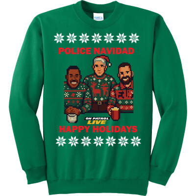 On Patrol: Live Police Navidad with Hosts Fleece Sweatshirt