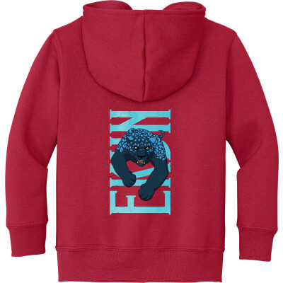 Ekun Hero Pose Toddler Fleece Full-Zip Hoodie