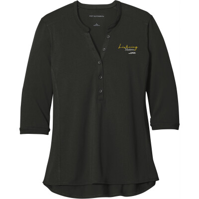 PORT AUTHORITY Women's UV Choice Pique Henley - LK750 (EMB)