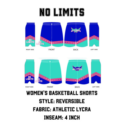 No Limits Basketball Uniform Shorts (Reversible)