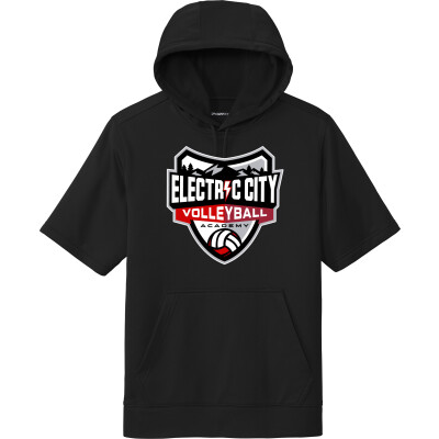 Performance Fleece Short-Sleeve Hooded Pullover