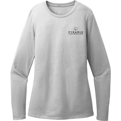District Women's Perfect Blend CVC Long Sleeve Tee (DTF)