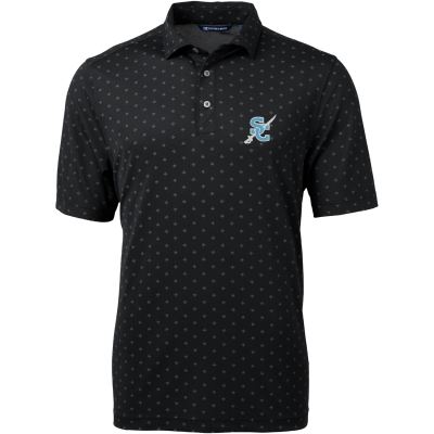 Virtue Recycled Tile Print Featherlight Pique Mens Polo