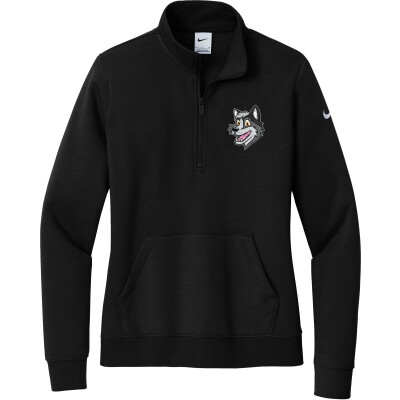 Nike Women's Club Fleece Sleeve Swoosh 1/2-Zip