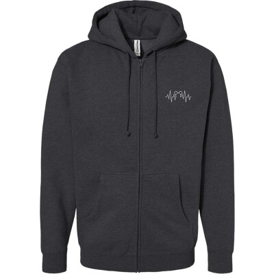 Midweight full zip hoodie
