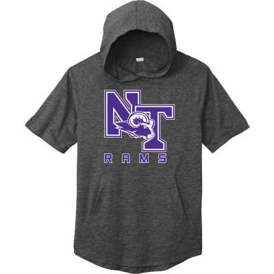 Tri-Blend Wicking Short Sleeve Hoodie