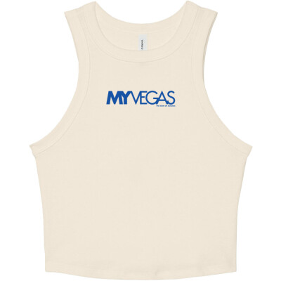 MY VEGAS WOMEN'S CROPPED RIB RACERBACK TANK