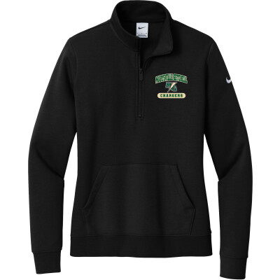 Nike Women's Club Fleece Sleeve Swoosh 1/2-Zip