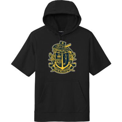 Performance Fleece Short-Sleeve Hooded Pullover