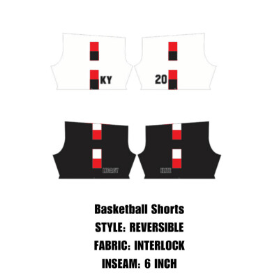 Legacy Elite Reversible Basketball Uniform Shorts - Black and White